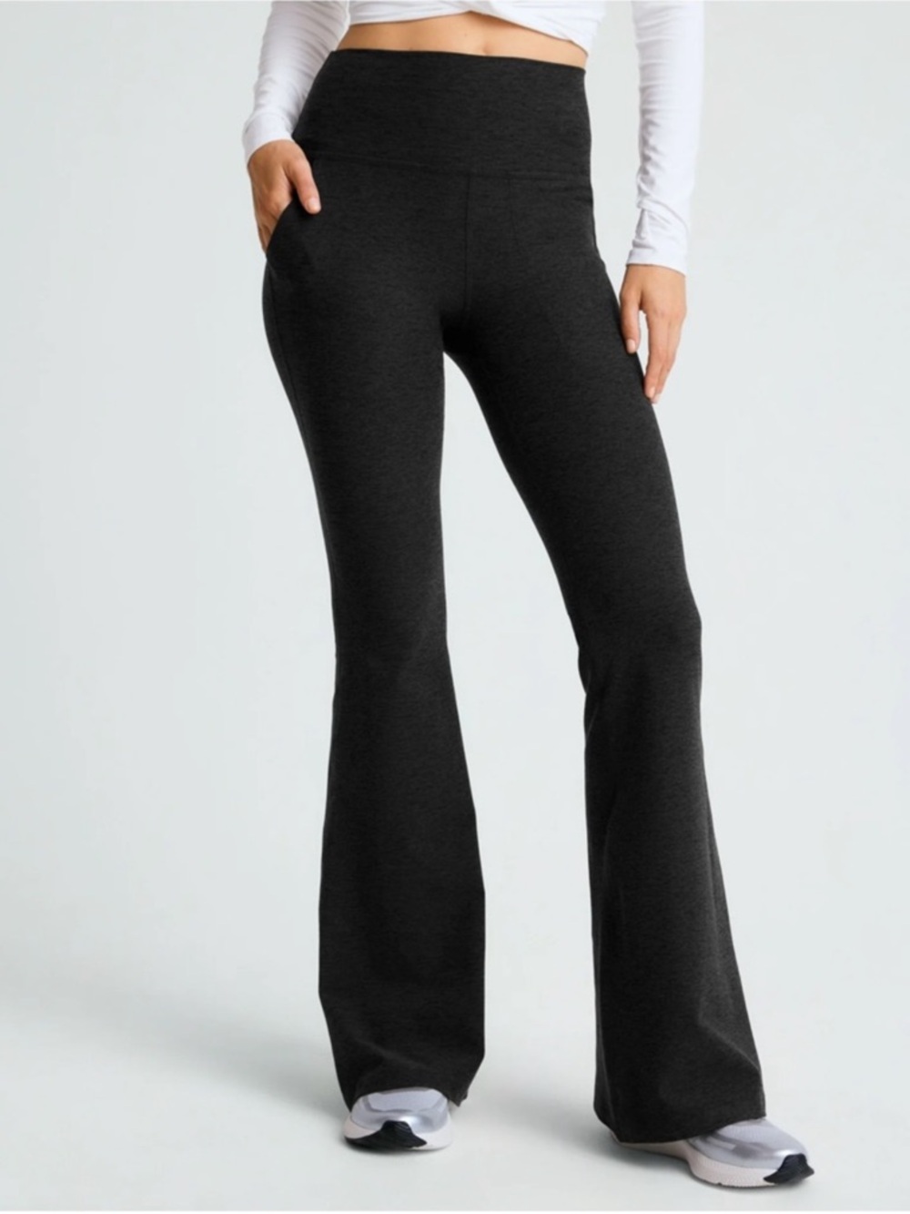 Beyond Yoga Black High-Waist Flare Pants
